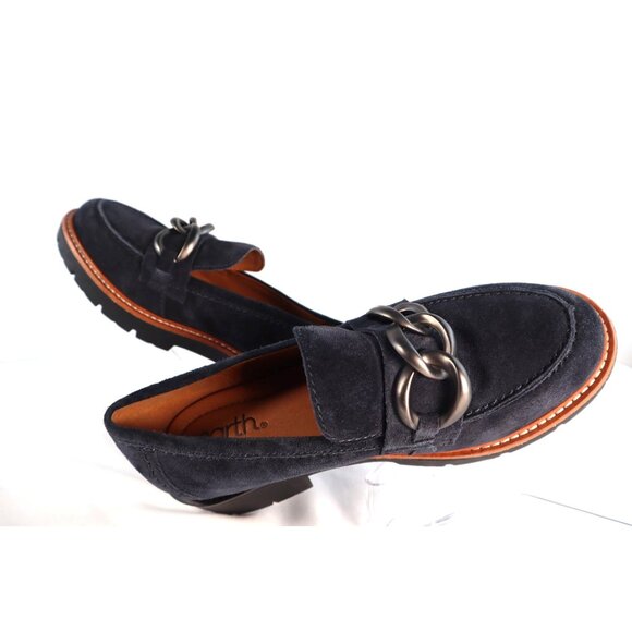 Earth Women's Suede Loafers with Chain Detail Size 8 - Picture 5 of 7